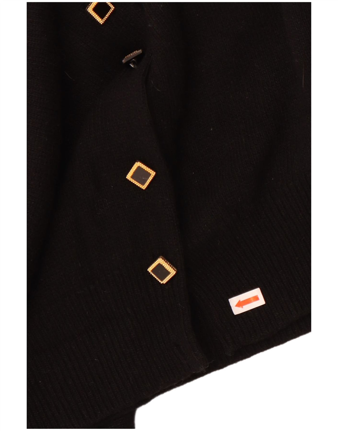 vintage Femme Cardigan Pull UK 16 Grand Noir