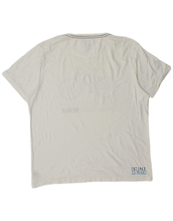 Fat Face T-Shirt Graphique Homme Grand Blanc Coton