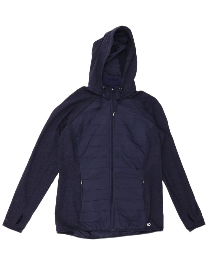 MARKS & SPENCER Veste de survêtement à capuche pour femme UK 14 Bleu marine moyen