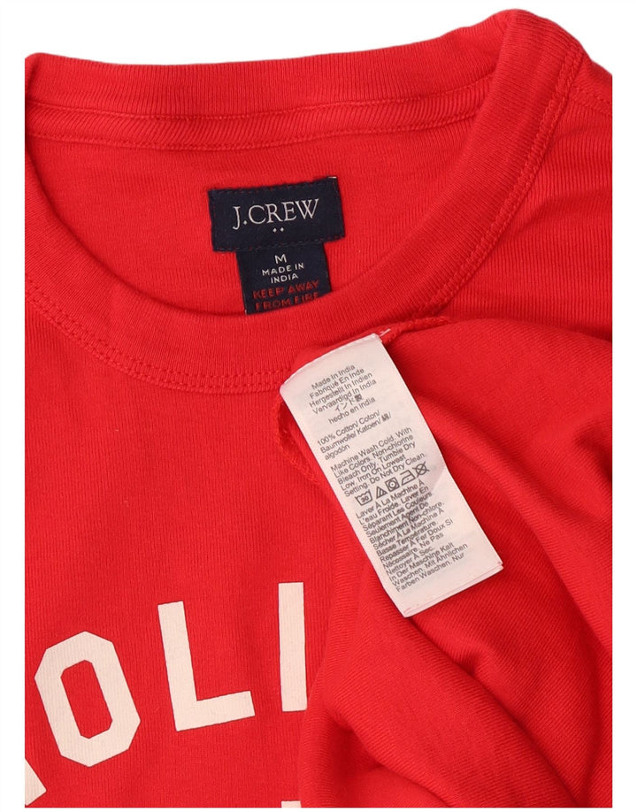 J. Crew Haut graphique à manches longues pour hommes en coton rouge moyen
