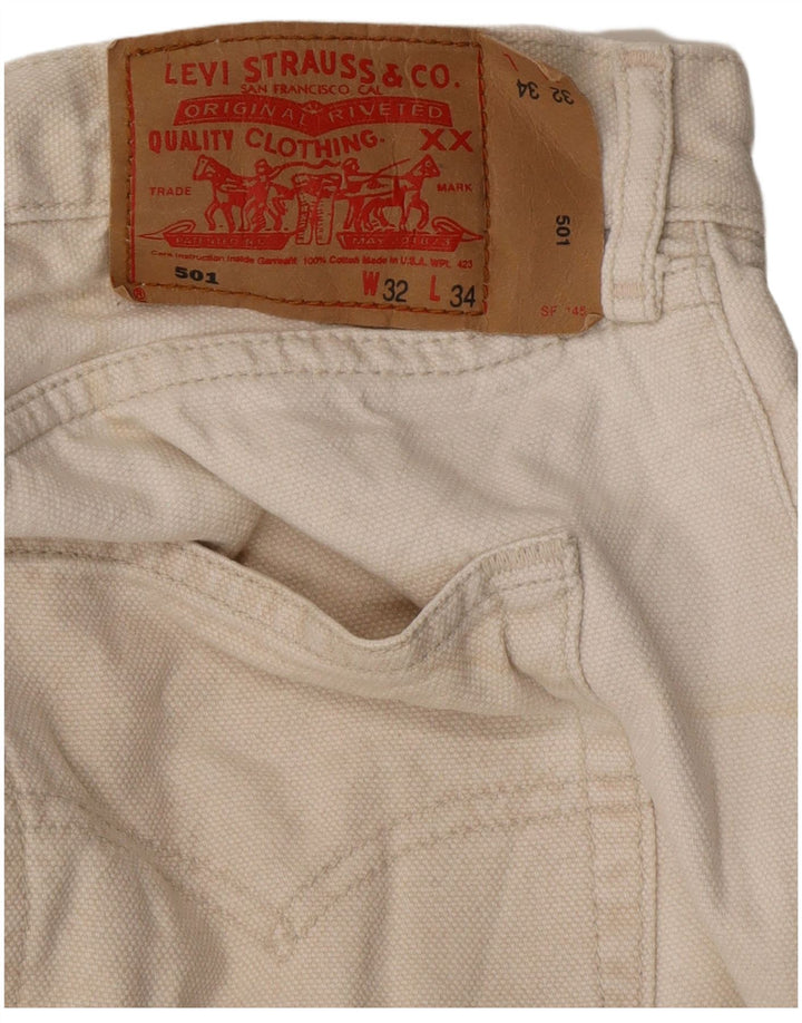LEVI'S Pantalon Casual Droit 501 Homme W32 L30 Blanc
