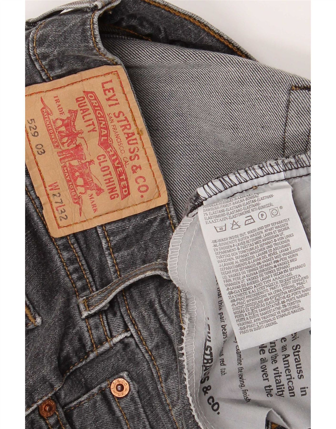 Levi's Jean Bootcut Curvy 529 Femme W27 L32 Gris Coton