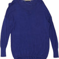 OASIS Womens Boat Neck Jumper Sweater UK 14 Medium Blue Viscose Vintage Oasis and Second-Hand Oasis from Messina Hembry 