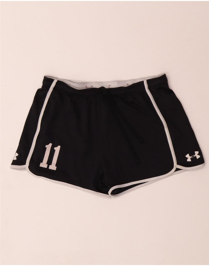 UNDER ARMOUR Short de sport Heat Gear Graphic pour femme UK 14 Noir moyen