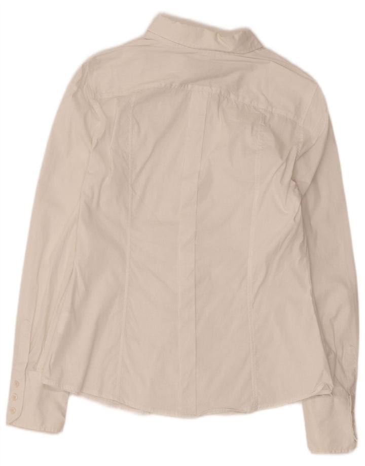 Trussardi Jeans Chemise Femme IT 44 Coton Blanc Moyen