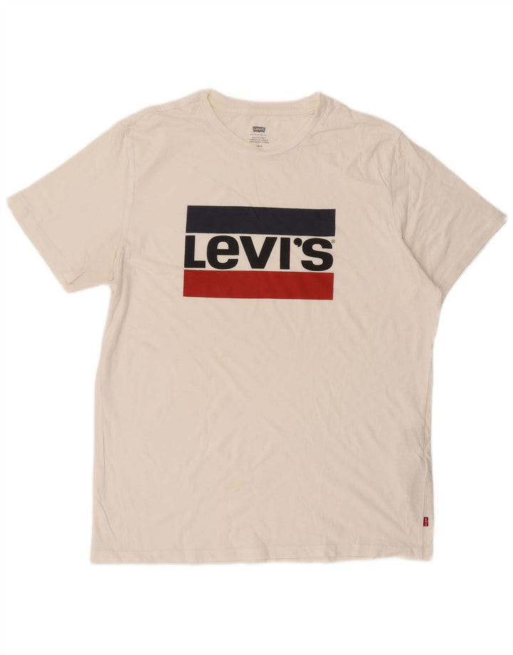 LEVI'S T-Shirt Graphique Homme Grand Blanc Coton