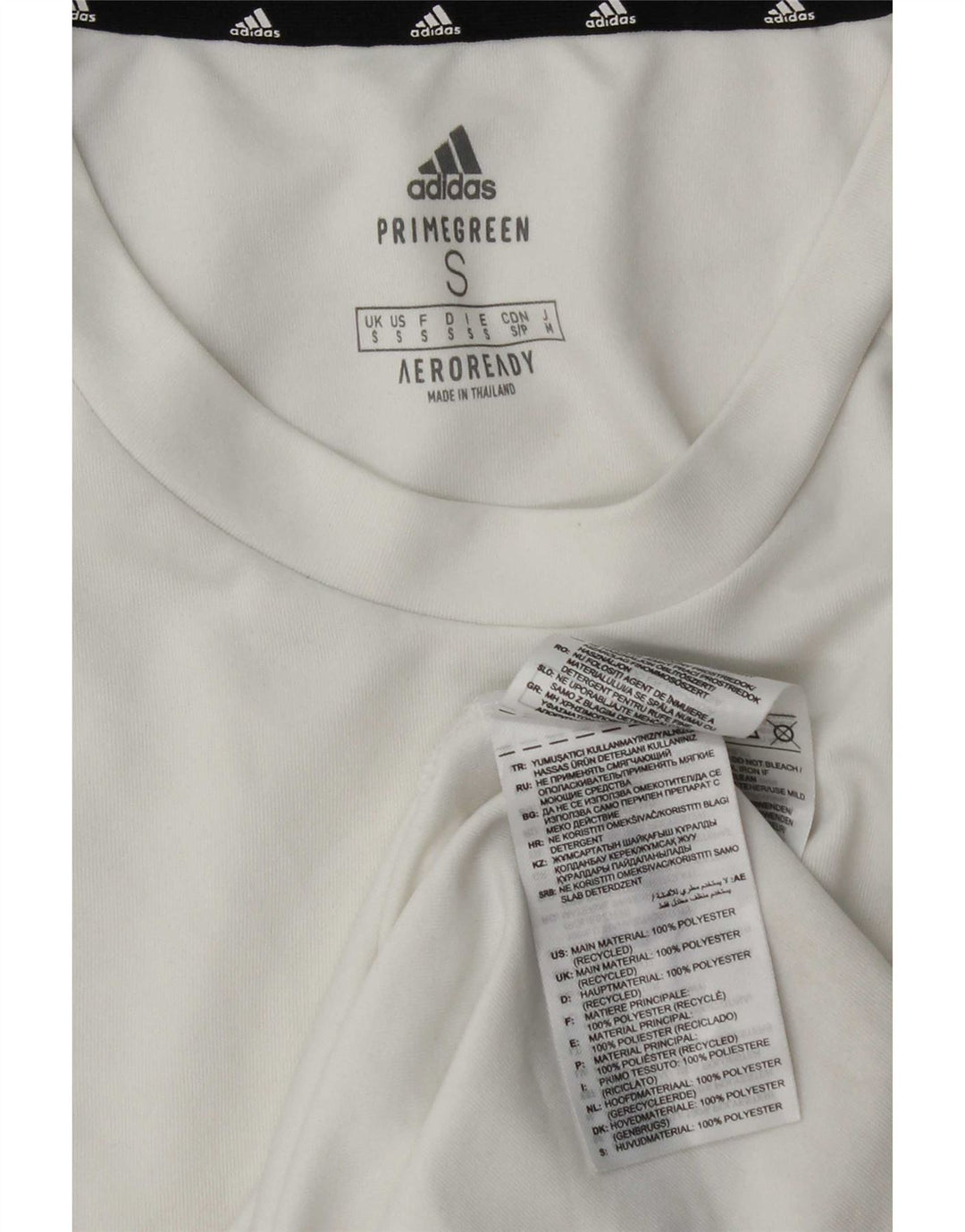 Adidas Hommes Aeroready T-Shirt Haut Petit Blanc Colorblock Polyester