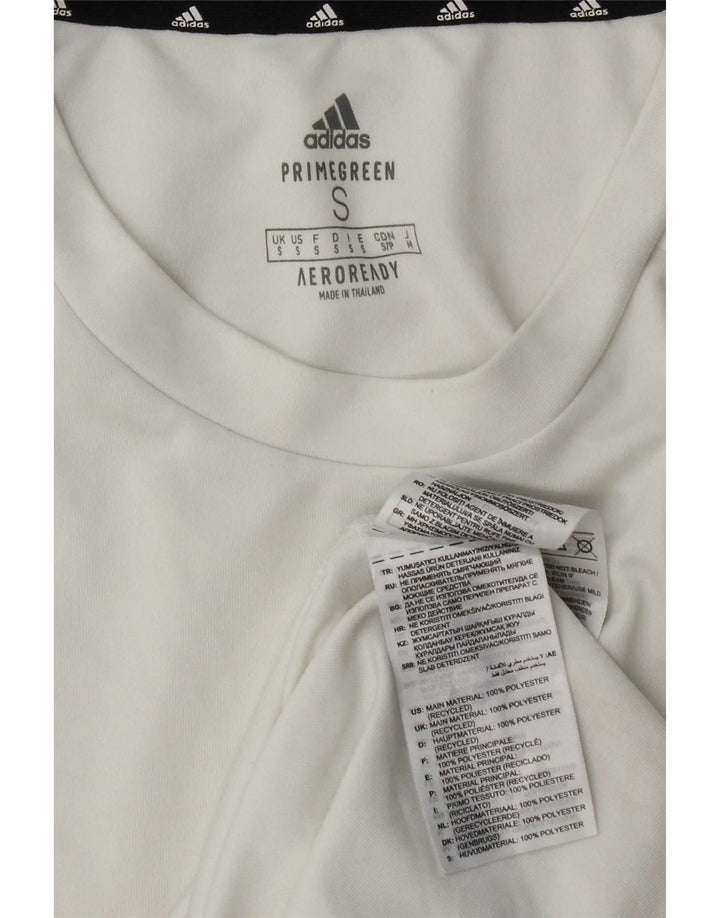 Adidas Hommes Aeroready T-Shirt Haut Petit Blanc Colorblock Polyester