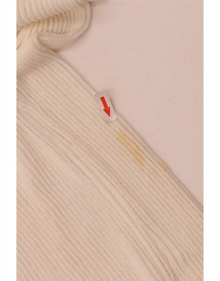 Zara Femme Top Manches Longues UK 8 Small Blanc Viscose