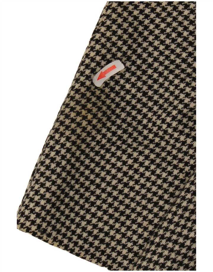 Marks & Spencer Veste blazer longue pour homme UK 40 pied-de-poule noir moyen