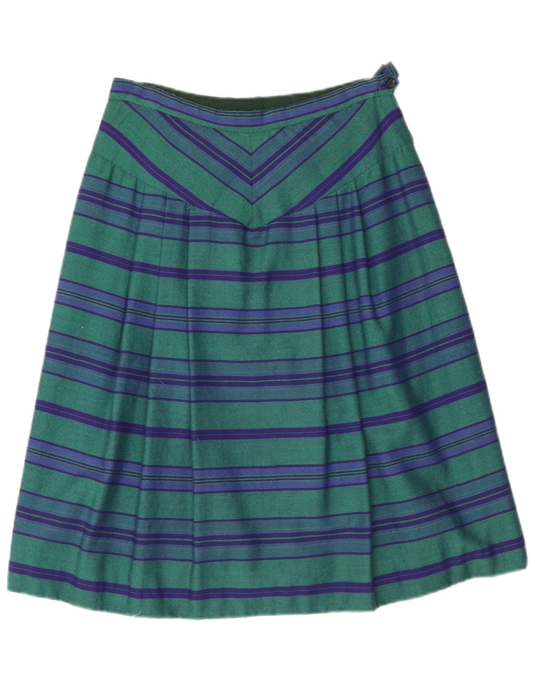 vintage Femme A-Line Jupe W28 Moyen Vert Rayé
