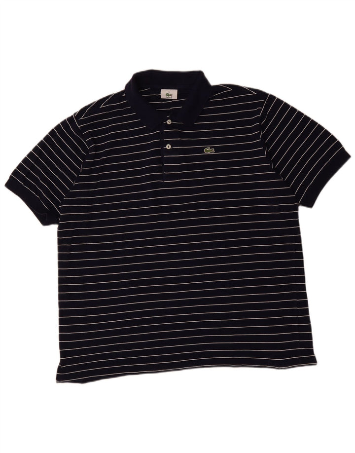 Lacoste Polo Homme Taille 7 2XL Bleu Marine Rayé