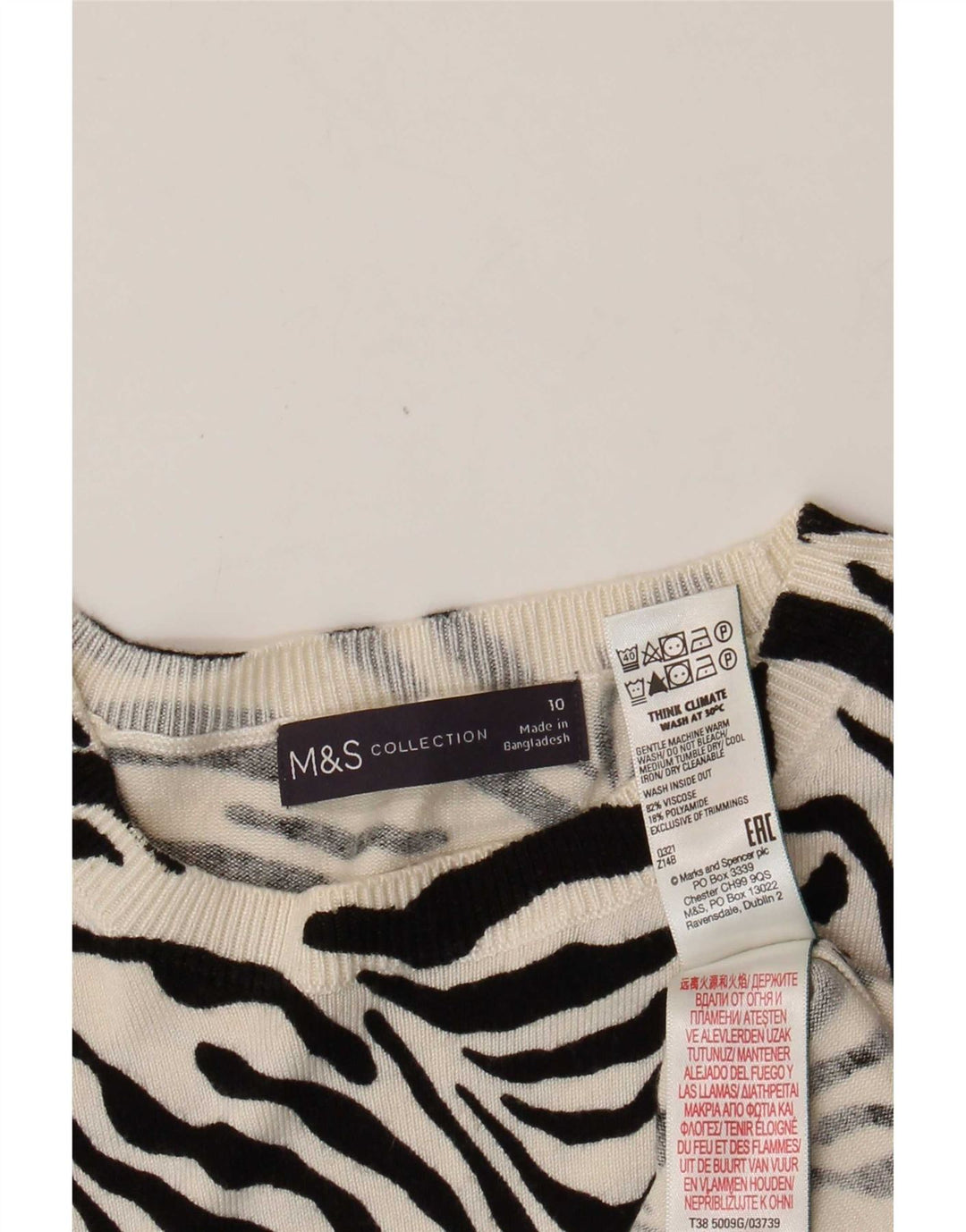 Marks & Spencer Pull à col rond pour femme UK 10 Small Noir