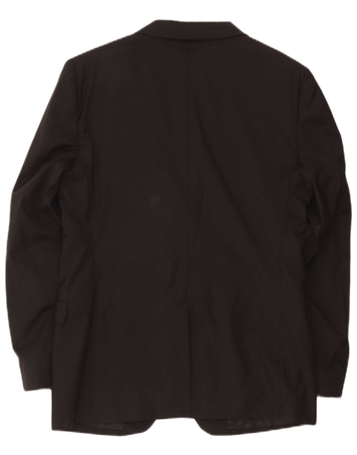 Massimo Dutti Veste blazer à 2 boutons pour homme EU 54 XL Laine noire