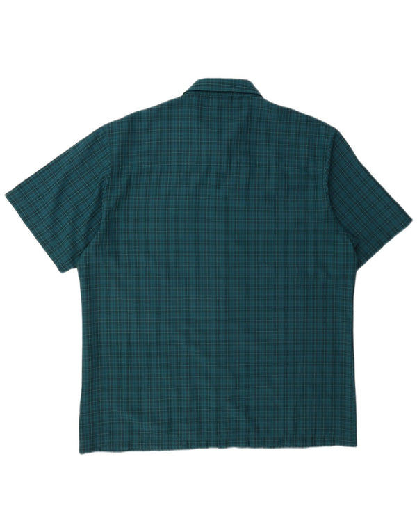 Jack Wolfskin Chemise à manches courtes pour homme Coupe régulière UK 44/46 XL Vert à carreaux