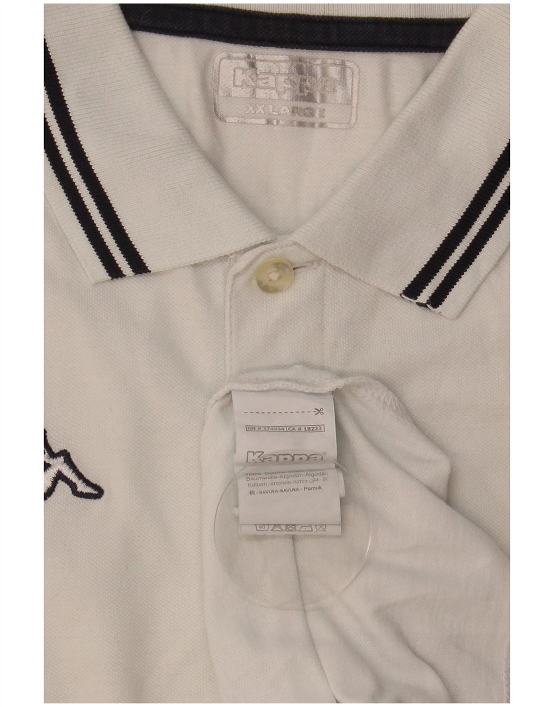 KAPPA Polo Homme 2XL Blanc Coton