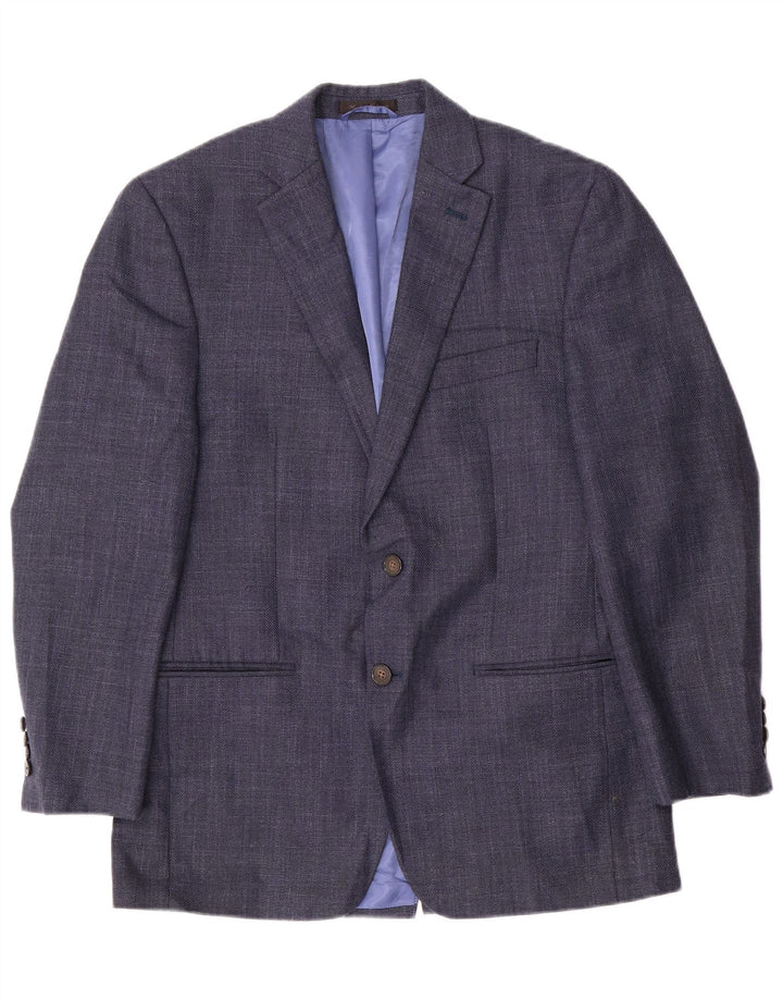 CHAPS Veste Blazer 2 Boutons Homme UK 38 Bleu Marine Moyen Polyester