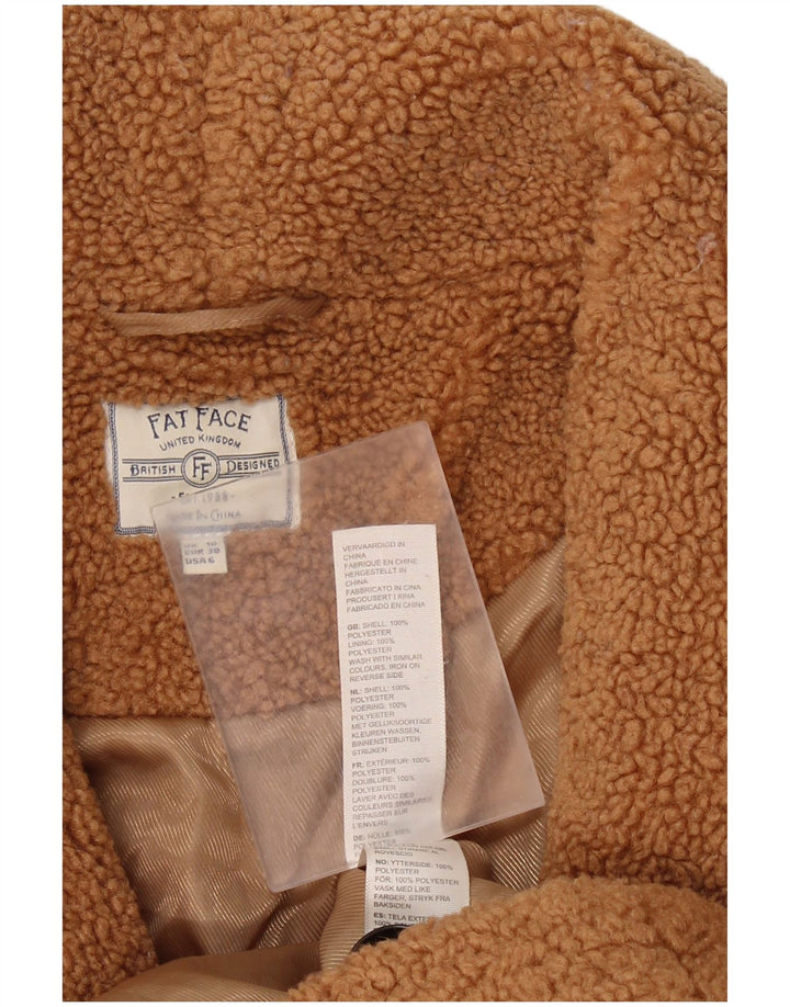 FAT FACE Manteau polaire surdimensionné pour femme UK 10 Petit Marron Polyester