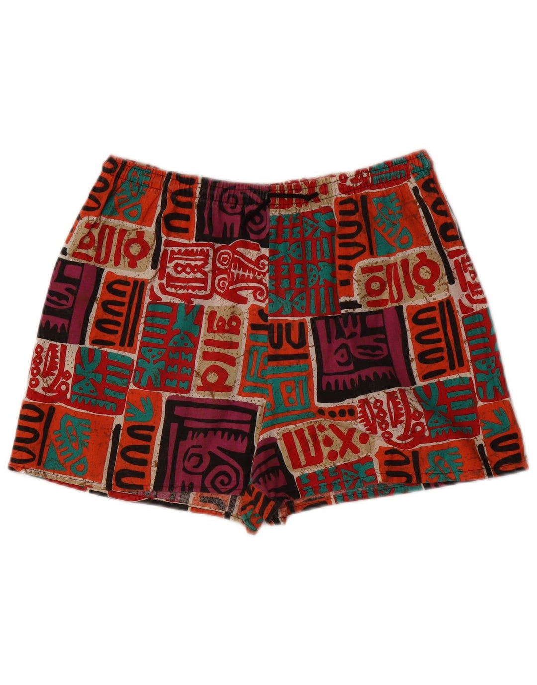 vintage Mens Shorts XL W38 Multicolore Patchwork Coton