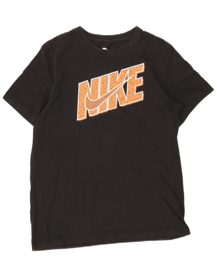 Nike T-shirt graphique pour homme en coton noir Taille L