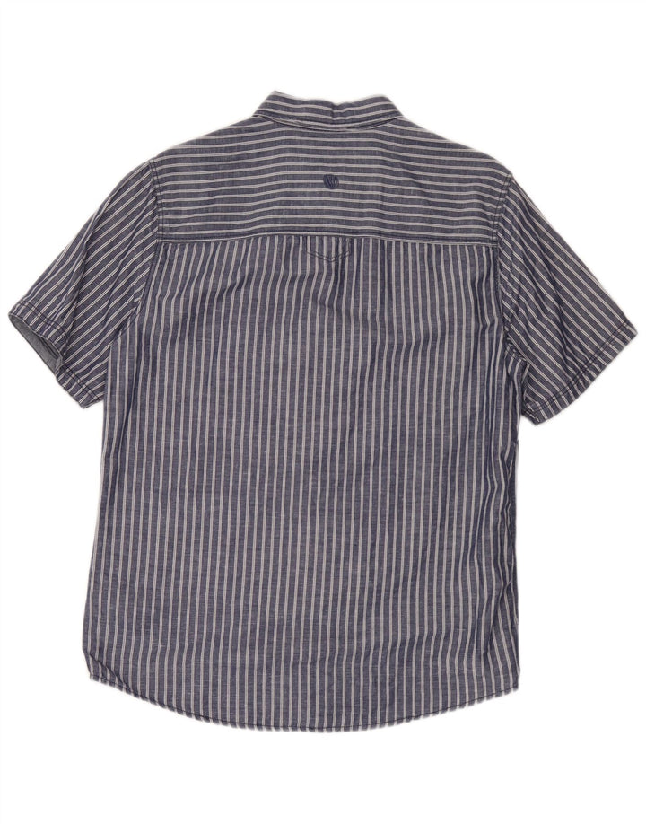 Chemise à Manches Courtes Homme Fat Face Petit Coton Rayé Bleu