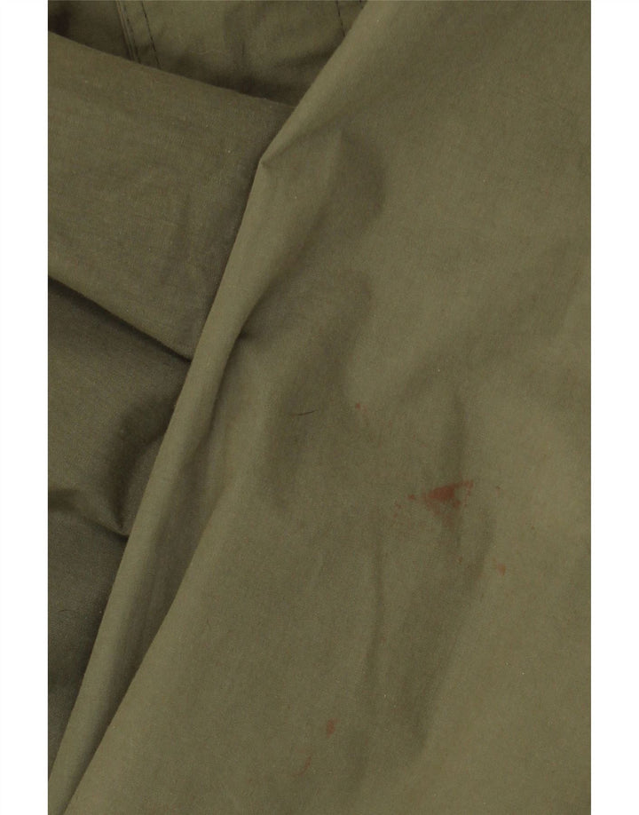 VINTAGE Veste utilitaire à capuche pour hommes UK 38 Polyester kaki moyen