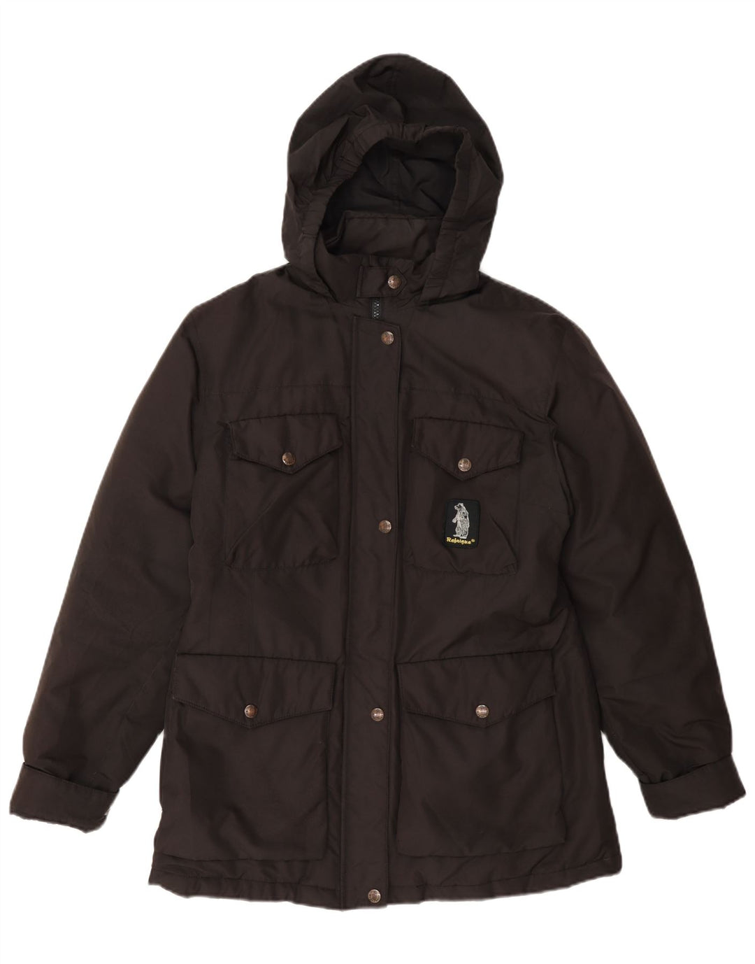 Refrigue Veste Parka à Capuche Femme UK 12 Gris Moyen Polyester