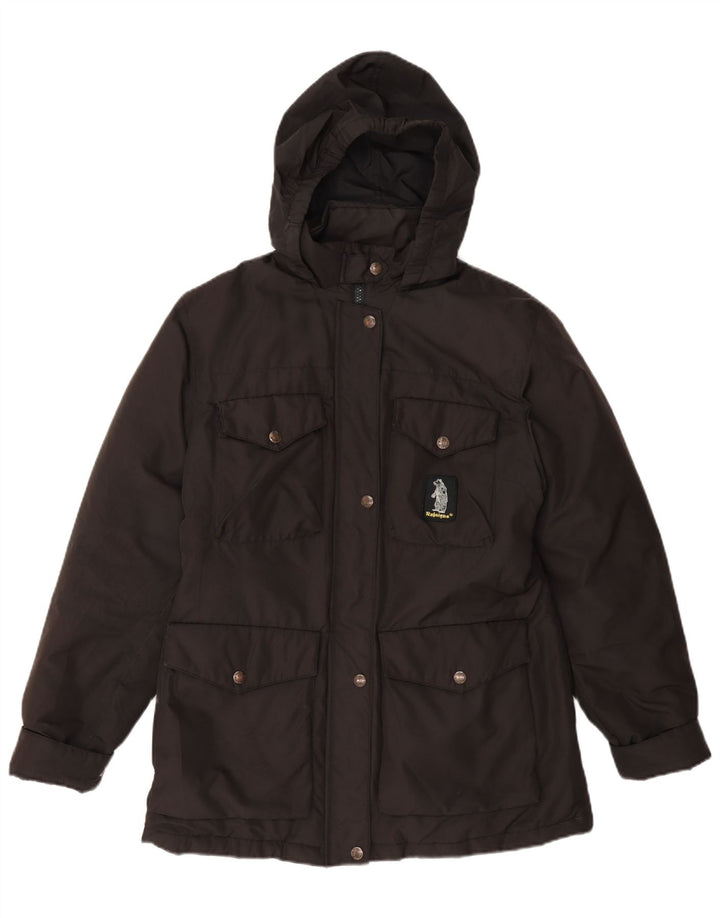 Refrigue Veste Parka à Capuche Femme UK 12 Gris Moyen Polyester