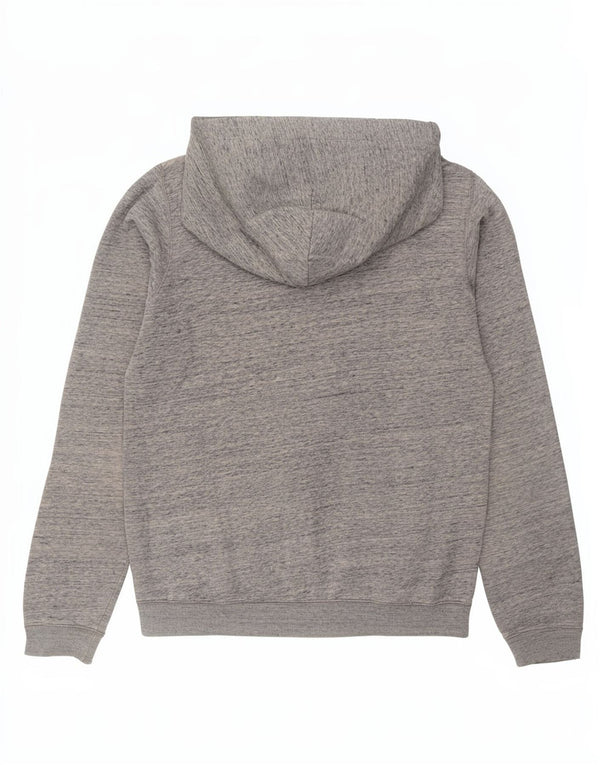 Jack Wills Pull à capuche graphique pour femme UK 12 Gris moyen en coton moucheté