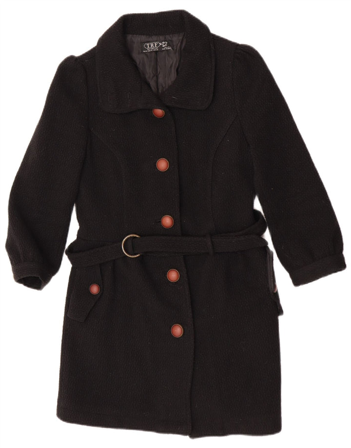 Zara Manteau Femme UK 12 Acrylique Noir Moyen
