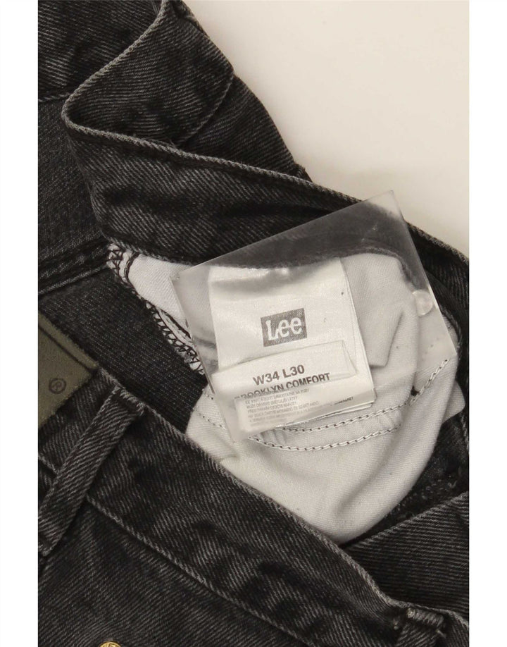 Lee Jean Droit Brooklyn Homme W34 L30 Gris Coton