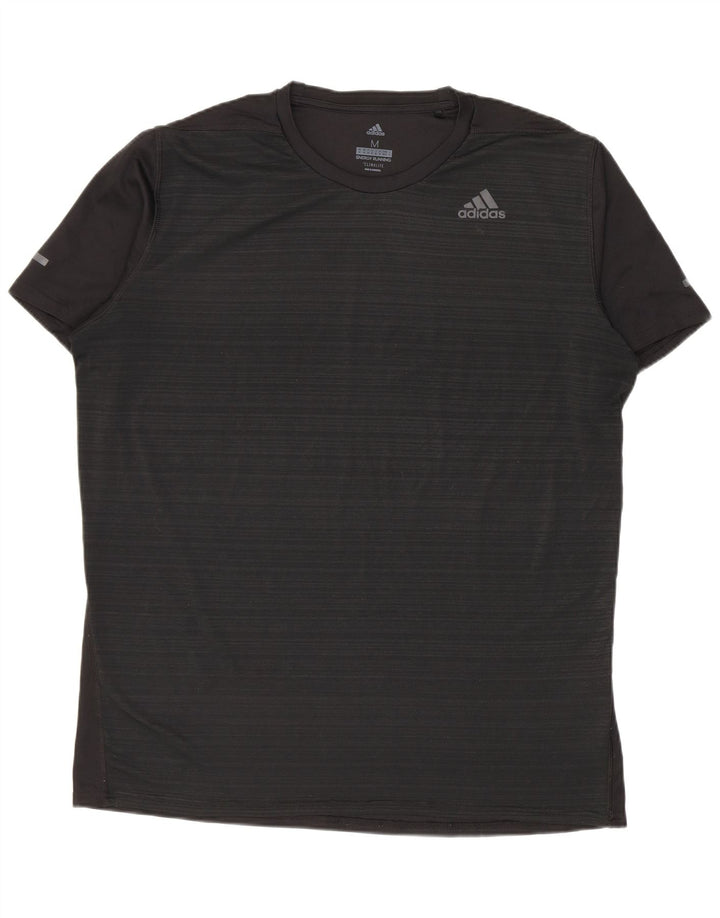 ADIDAS T-shirt Climalite pour hommes, rayures noires moyennes
