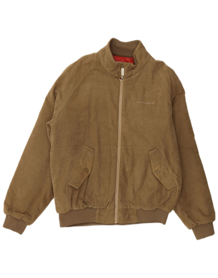 North Sails Veste Bomber Homme UK 42 XL Coton Marron