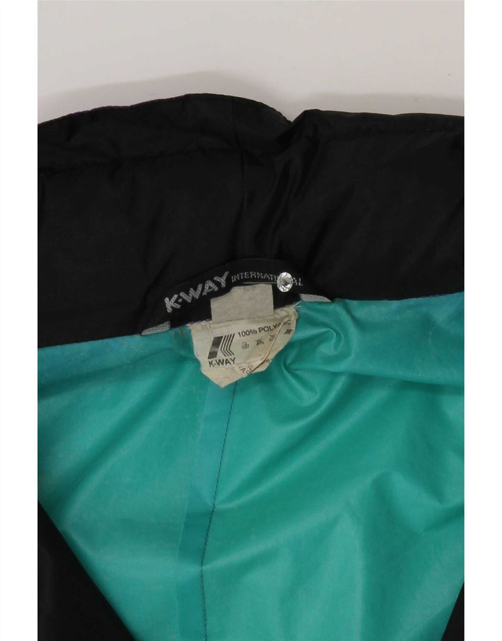 K-Way Veste de pluie pull graphique pour homme UK 40 Large Black Colourblock