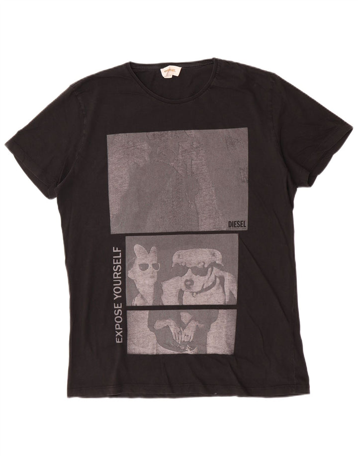 Diesel T-Shirt Graphique Homme XL Noir