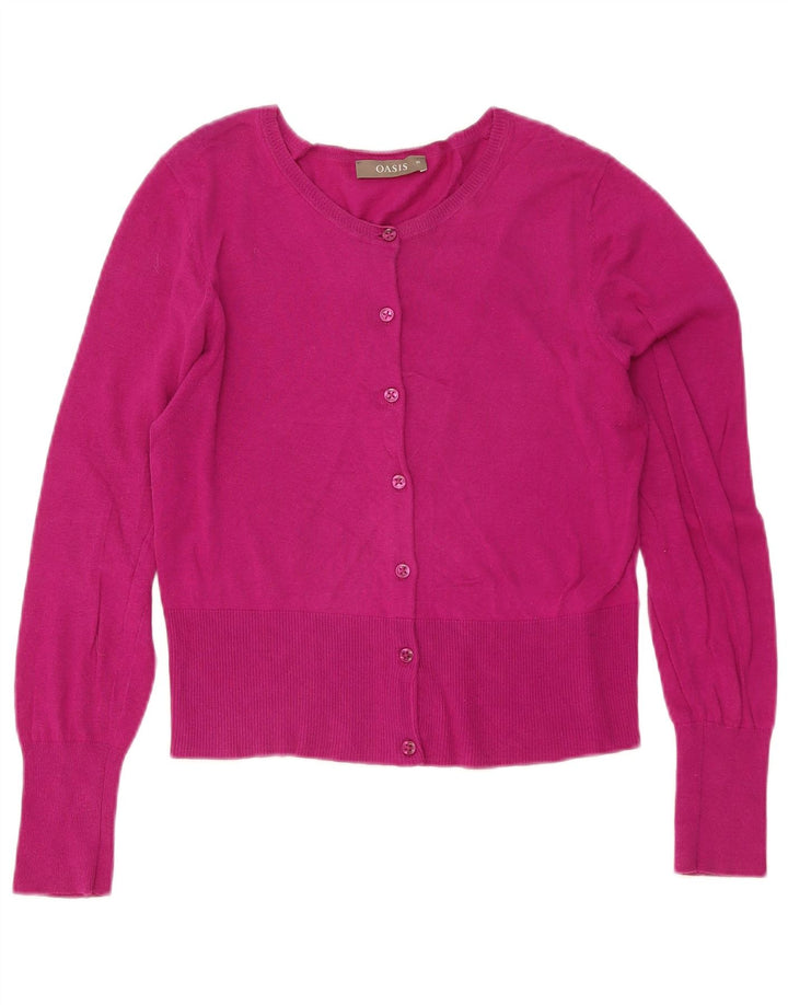 Oasis Cardigan pour femme en coton rose moyen UK 12