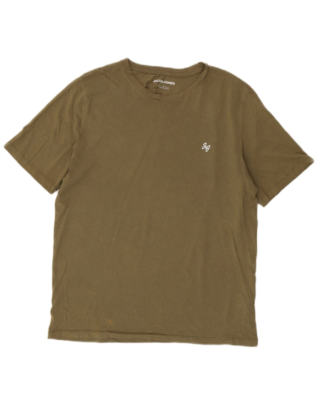 Jack & Jones T-Shirt Homme Haut Large Kaki Coton