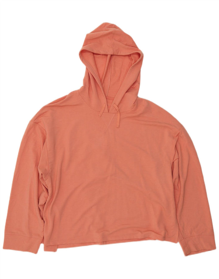 Nike Pull à capuche surdimensionné Dri Fit pour femme UK 16 Large Orange Polyester
