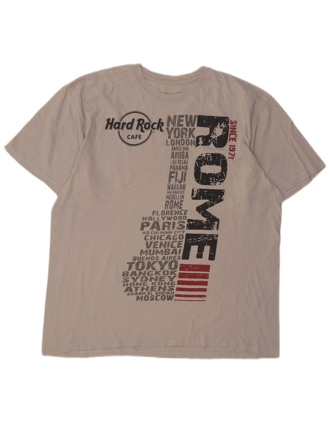 Hard Rock Cafe Hommes Rome Graphic T-Shirt Top XL Gris Coton