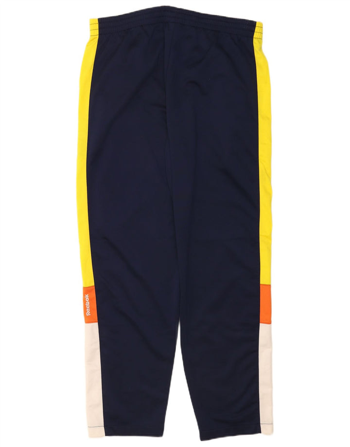 REEBOK Pantalon de Survêtement Homme Bleu Marine Moyen Colorblock Polyester