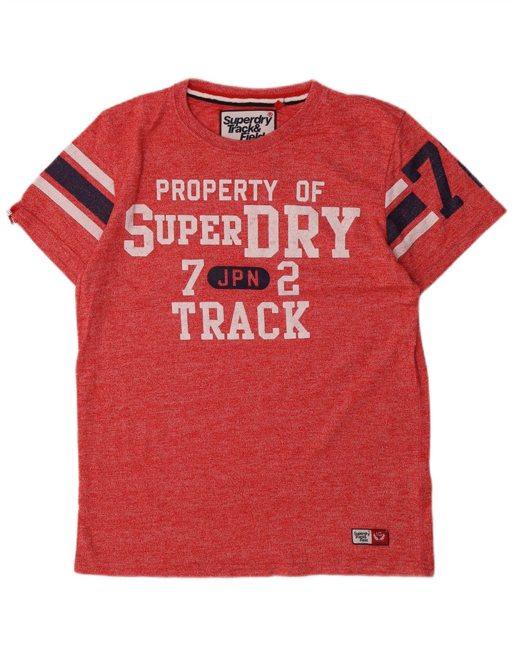 Superdry T-Shirt Graphique Homme Rouge Moyen Coton