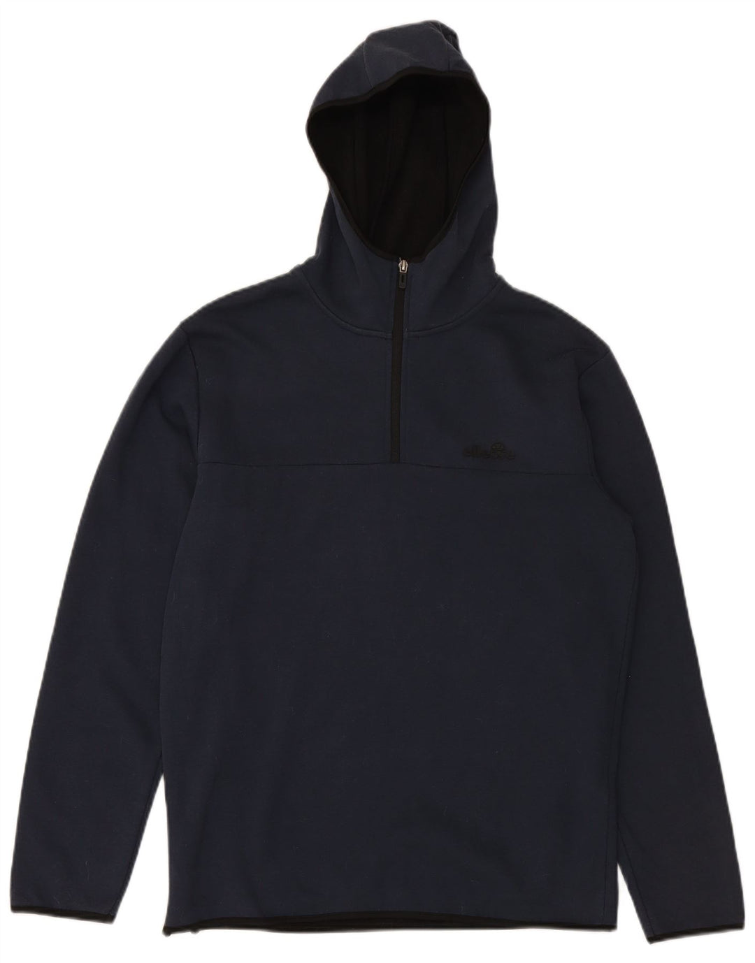 ELLESSE Pull à capuche col zippé homme bleu marine moyen polyester