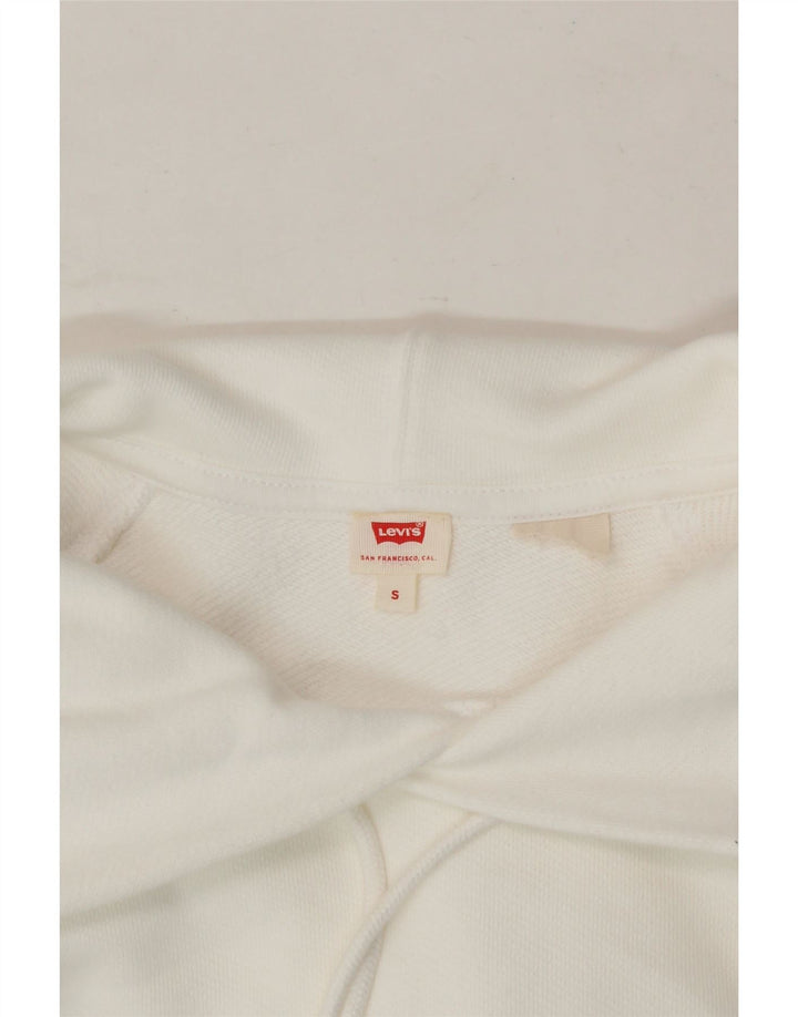 LEVI'S Womens Oversized Hoodie Jumper UK 10 Small White Vintage Levi's and Second-Hand Levi's from Messina Hembry 