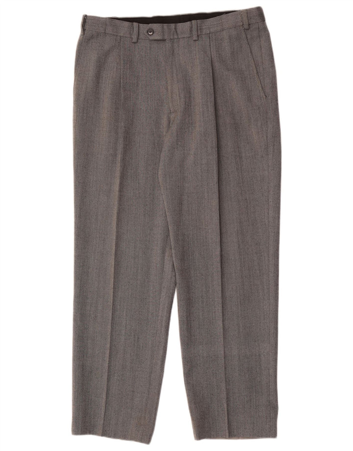 Marks & Spencer Pantalon de Costume Droit Performance Homme W34 L29 Gris Laine