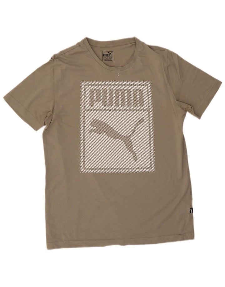 Puma T-Shirt Graphique Homme Beige Moyen Coton