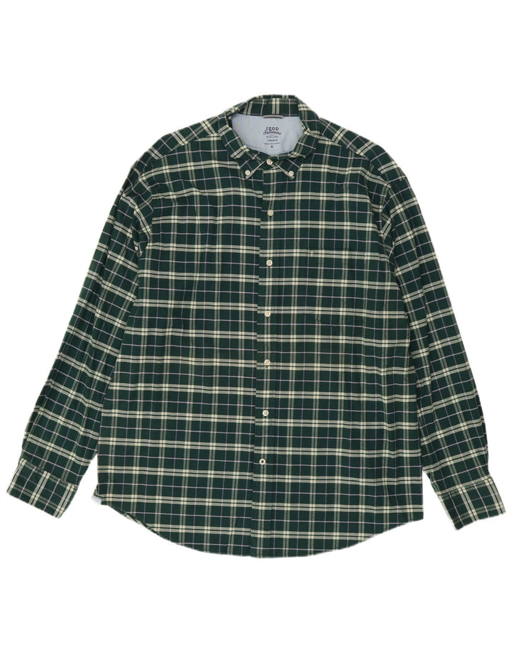 Izod Chemise Stretch Homme XL Vert Carreaux Coton