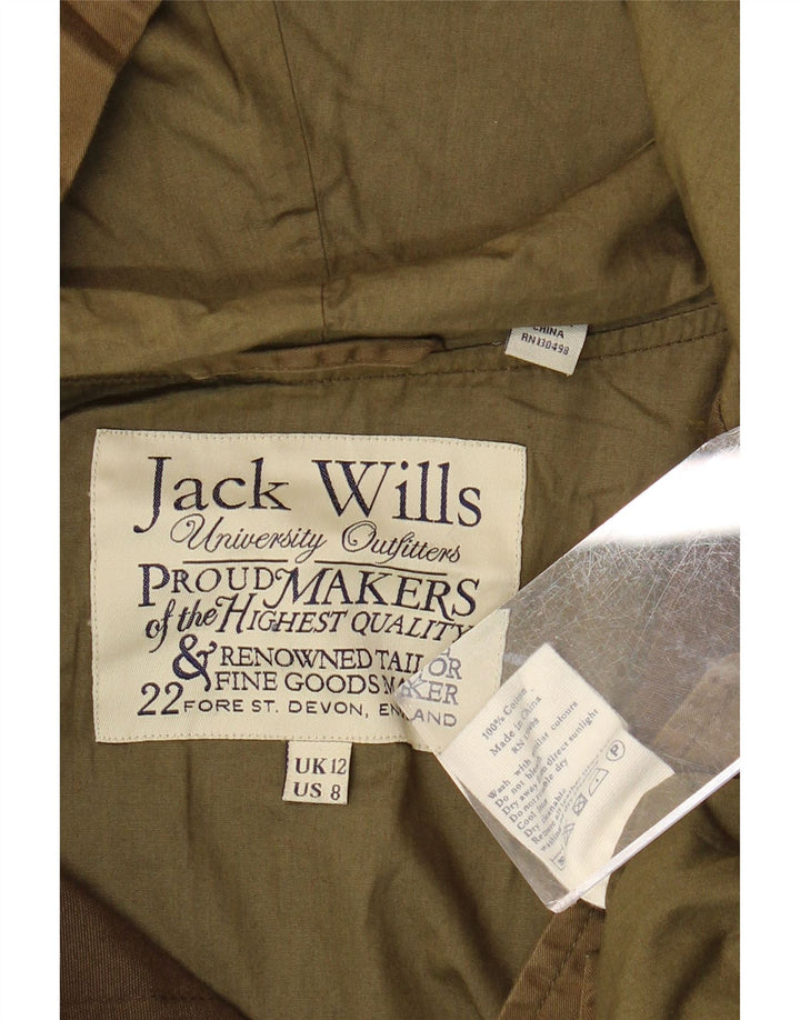 JACK WILLS Manteau coupe-vent surdimensionné à capuche pour femme UK 12 Kaki moyen