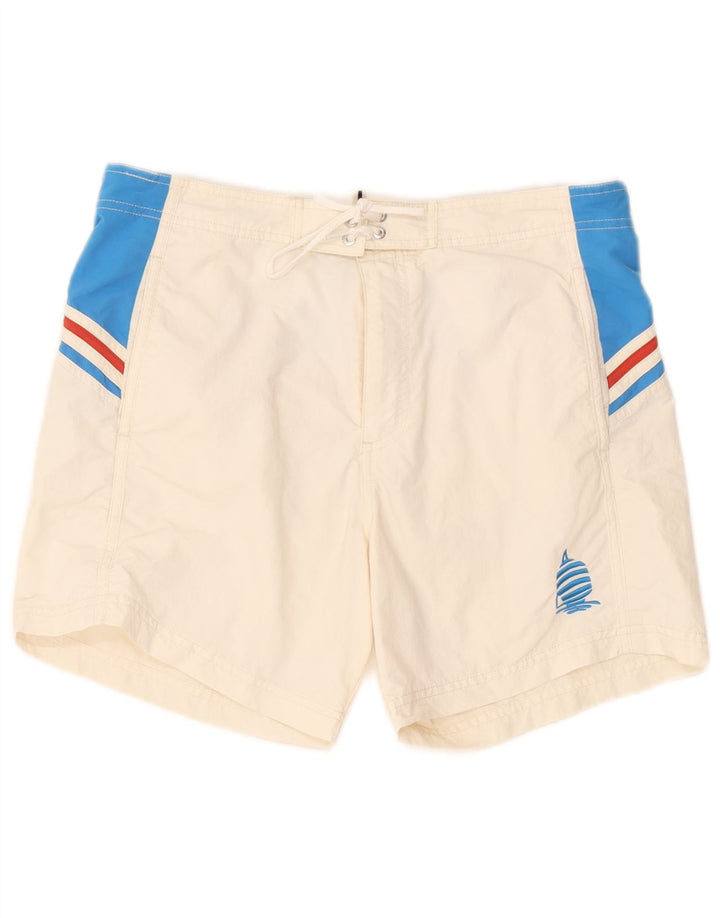 Marina Yachting Short de Bain Homme Large Blanc Colorblock Polyamide