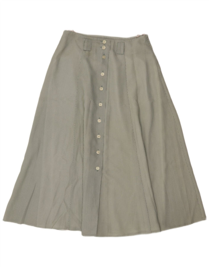jupe évasée femme vintage IT 46 Grand W30 Polyester rayé vert