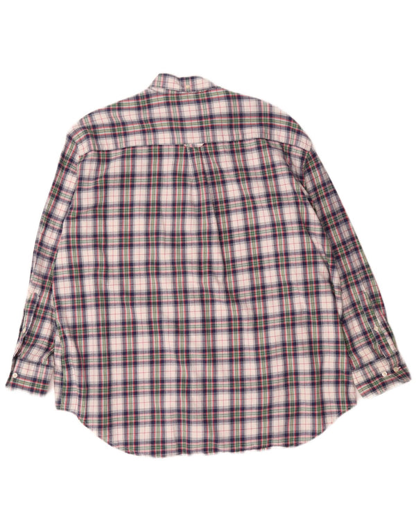 Gant Chemise surdimensionnée en flanelle pour femme UK 16 Grand coton à carreaux multicolores